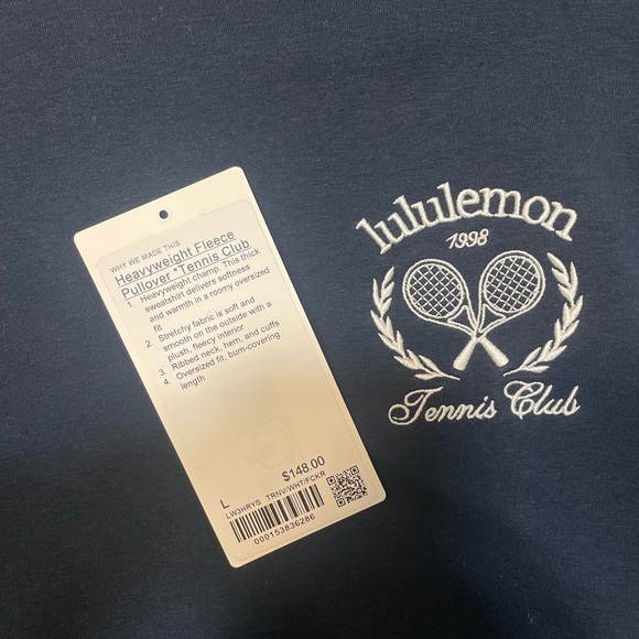 Lululemon Heavyweight Fleece Pullover *Tennis Club EUC Size Large - Picture 5 of 5